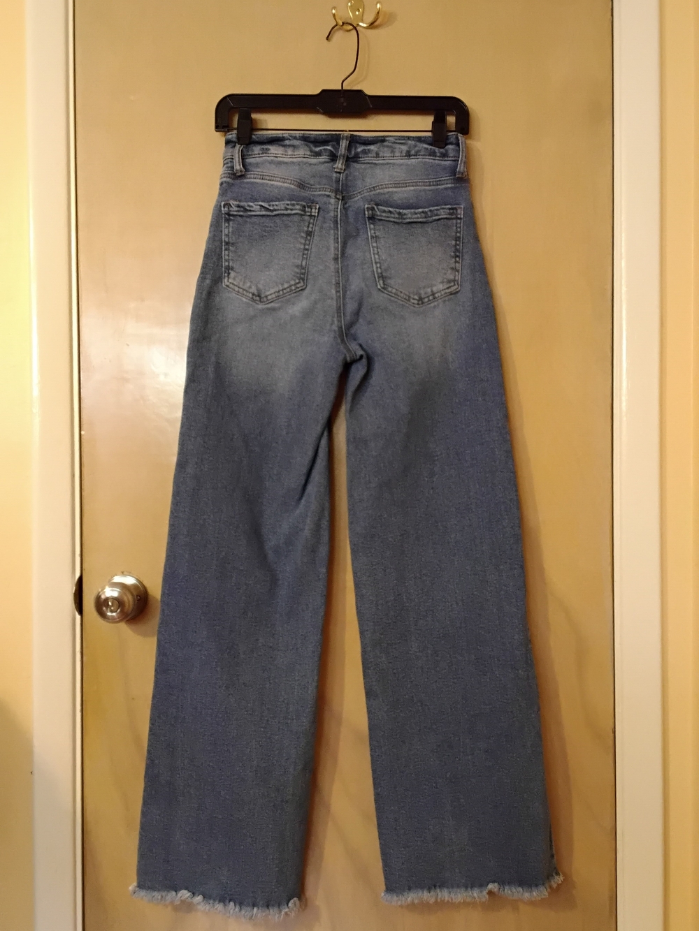 BCBGeneration Light Blue High-Rise Wide-Leg Jeans - Picture 3 of 5